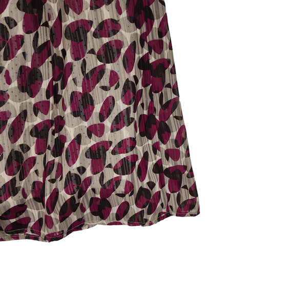 Suzuya A Line Skirt S Women Cherry Red White Layers Leaves Polka Dot Flowy Vtg - Picture 9 of 13